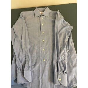 Camicissima Mens Dress Shirt Blue Cremona 16 32 Extra Slim Fit